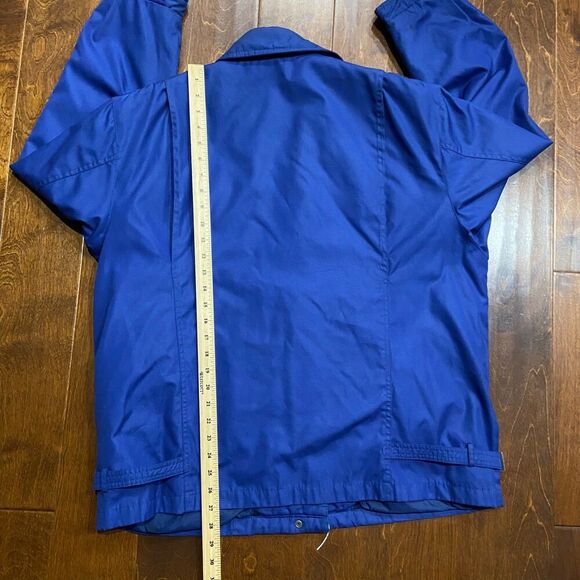 London Fog Vintage 80s Full Zip Ocean Blue Belted Jacket Women's Size 16 Regular - Picture 10 of 10